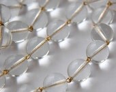 Czech Crystal Clear 14mm Glass Beaded Chain Gold Links chn005C