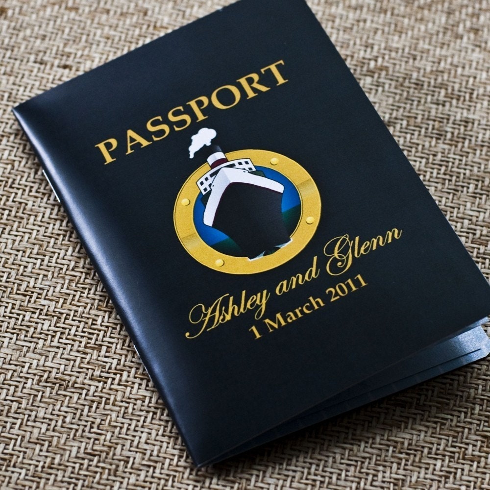 Deposit - Passport Invitation or Save the Date (Cruise Ship Wedding)