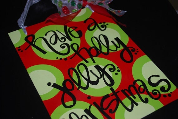 Christmas quote on canvas board (large)