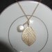 Aspen Leaf and Pearl Coin Necklace