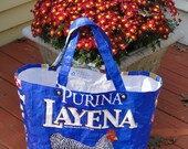 Recycled Chicken Food Market Bag Tote Purse