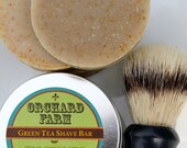Green Tea Shaving Soap// Natural Shave// Travel Soap