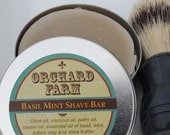 Basil Mint Shaving Soap// Natural Shave// Moisturizing Soap