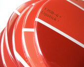 Red Coasters // Recycled Paint Samples // Choose Your Color - MeowKapowShop