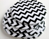 Black & White Home Decor // Chevron Coasters // Set of 6 - MeowKapowShop