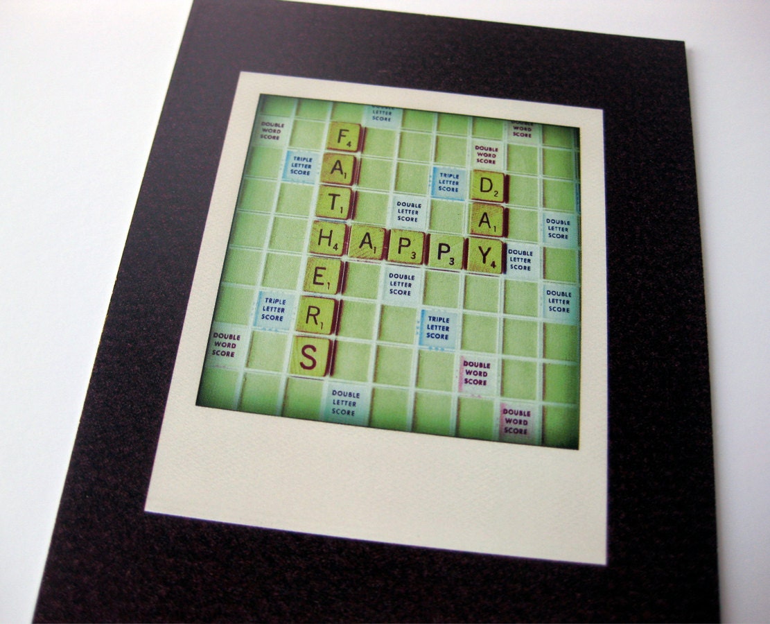 Father's Day Card // Scrabble Message Postcard