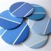 Pumpkin Coasters // Orange // Recycled Paint Samples  // Choose Your Own Color