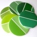 Green Home Decor // Coasters // Recycled Paint Samples // Choose Your Own Color // Emerald Green