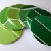 Green Home Decor // Coasters // Recycled Paint Samples // Choose Your Own Color // Emerald Green