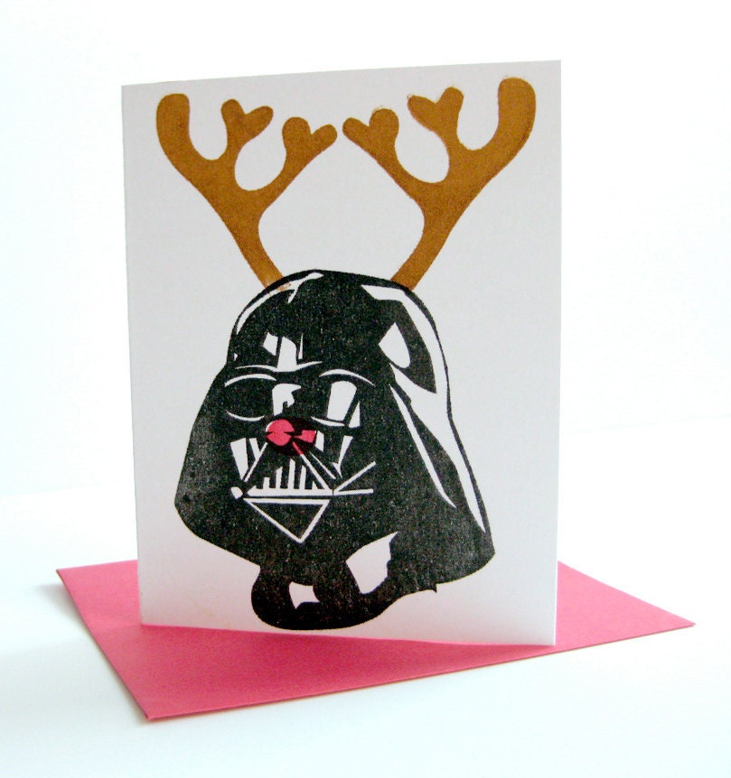 Star Wars Christmas Card // Reindeer Darth Vader