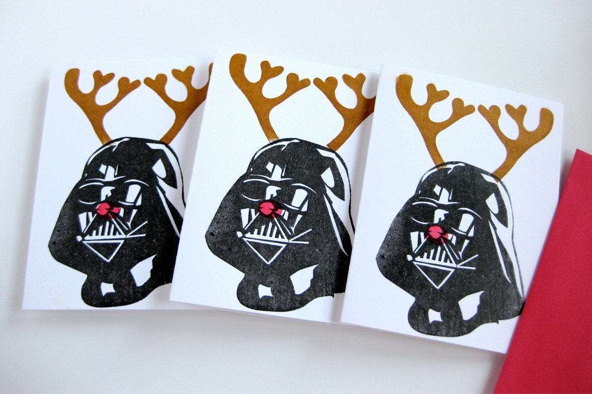 Star Wars Christmas Card // Reindeer Darth Vader