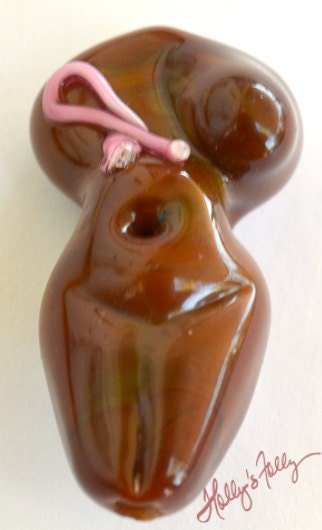 Custom Breast Cancer Survivor Goddess African American Chocolate Brown Pink Riboon bead