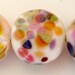 Fruit Salad Glass Bead Lentil trio pink