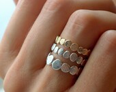 Gold Vermeil and Silver Pebble Set