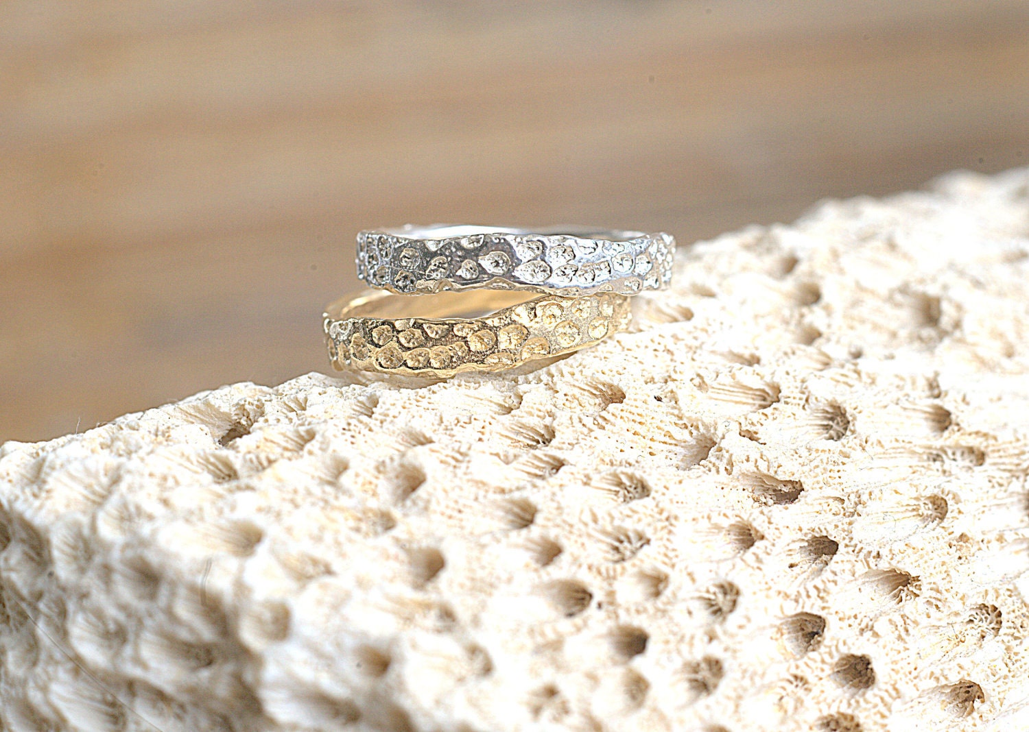 14k Gold Coral Band