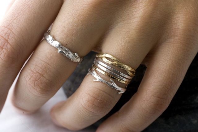 Sterling Silver Twig Ring