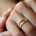14k gold Branch Pebble set