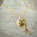 14k Gold and Bronze Pebble Twig Necklace