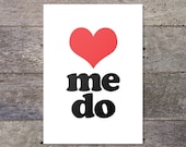 Love Me Do - beatles lyrics typography poster