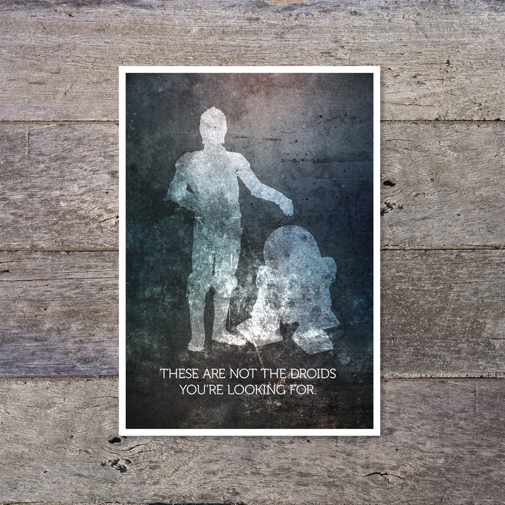 These Are Not The Droids You're Looking For - Star Wars C3PO and R2D2