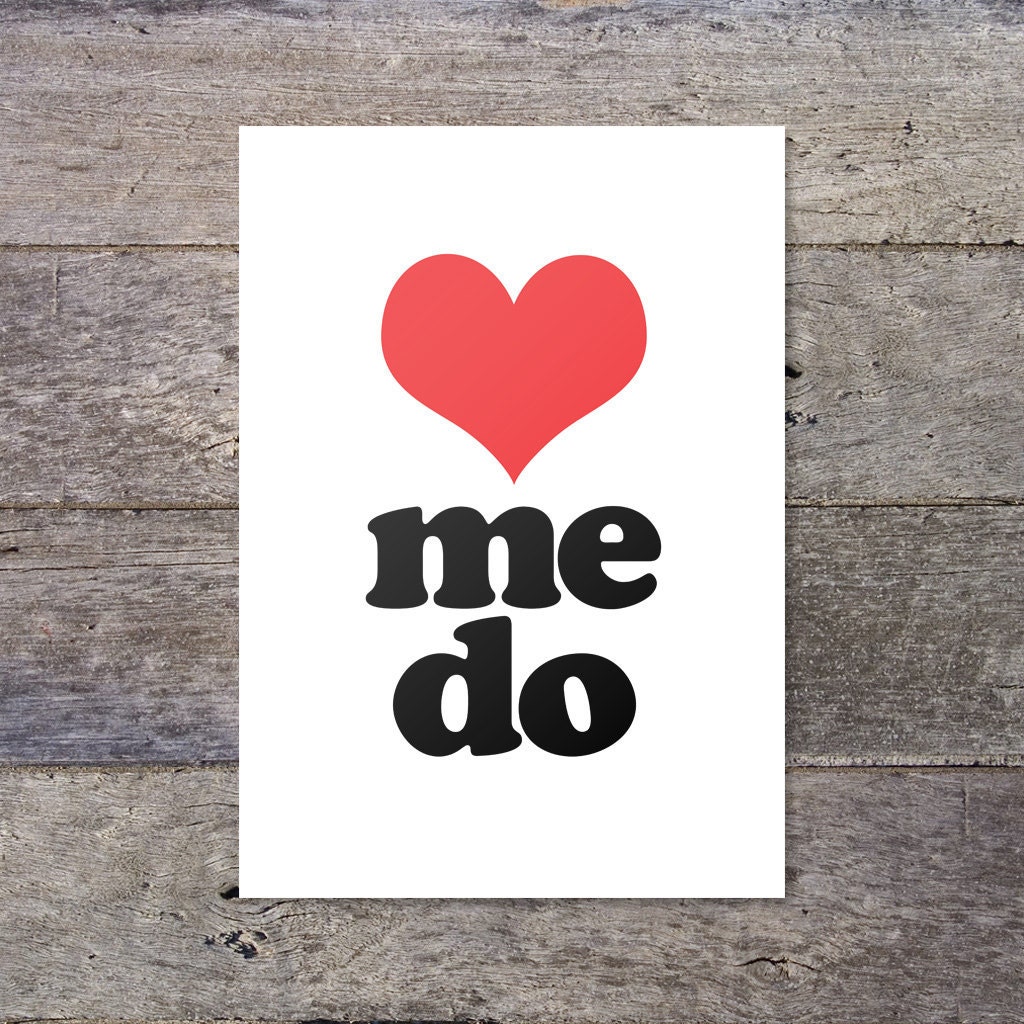 Love Me Do - beatles lyrics typography poster