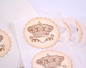Crown Stickers / Envelope Seals Paris Crowns in Ivory