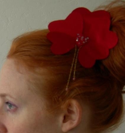 Queen of hearts hair adornment