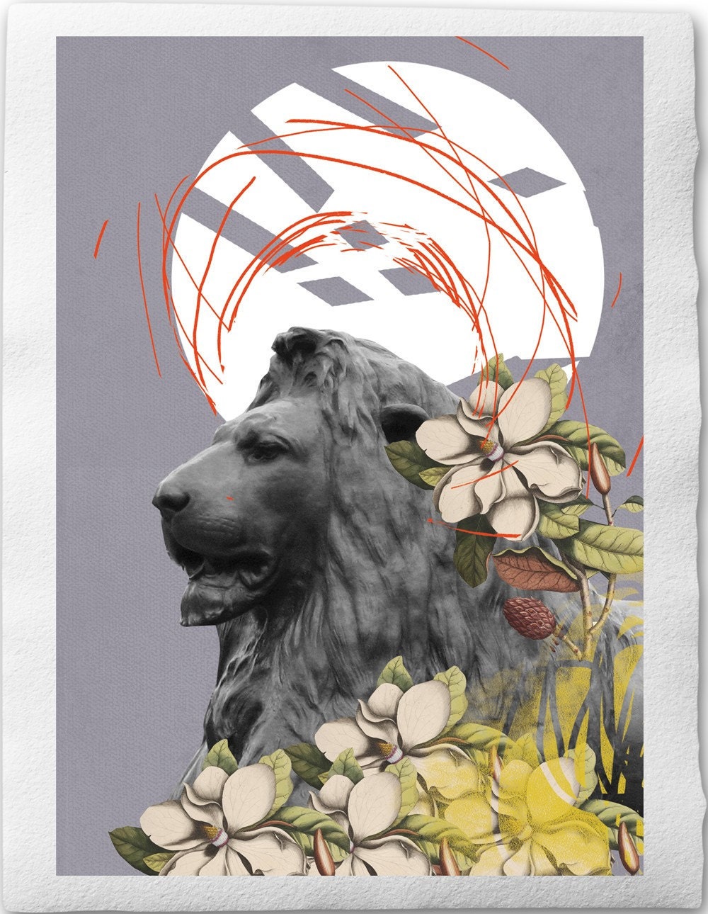 Leo - Print on Handmade Watercolor Paper  20x30cm-7.8 x 11.8 inch