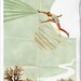 You Can Do It -Fine Art Collage Illustration Print Handmade Watercolor Paper 8x12, Sportsman jumping into the sky