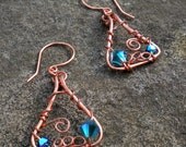 Portal Earrings, Copper