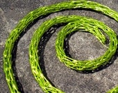 Chartreus Green Viking Knit Chain, 22" length, Jewelry Artist Supplies