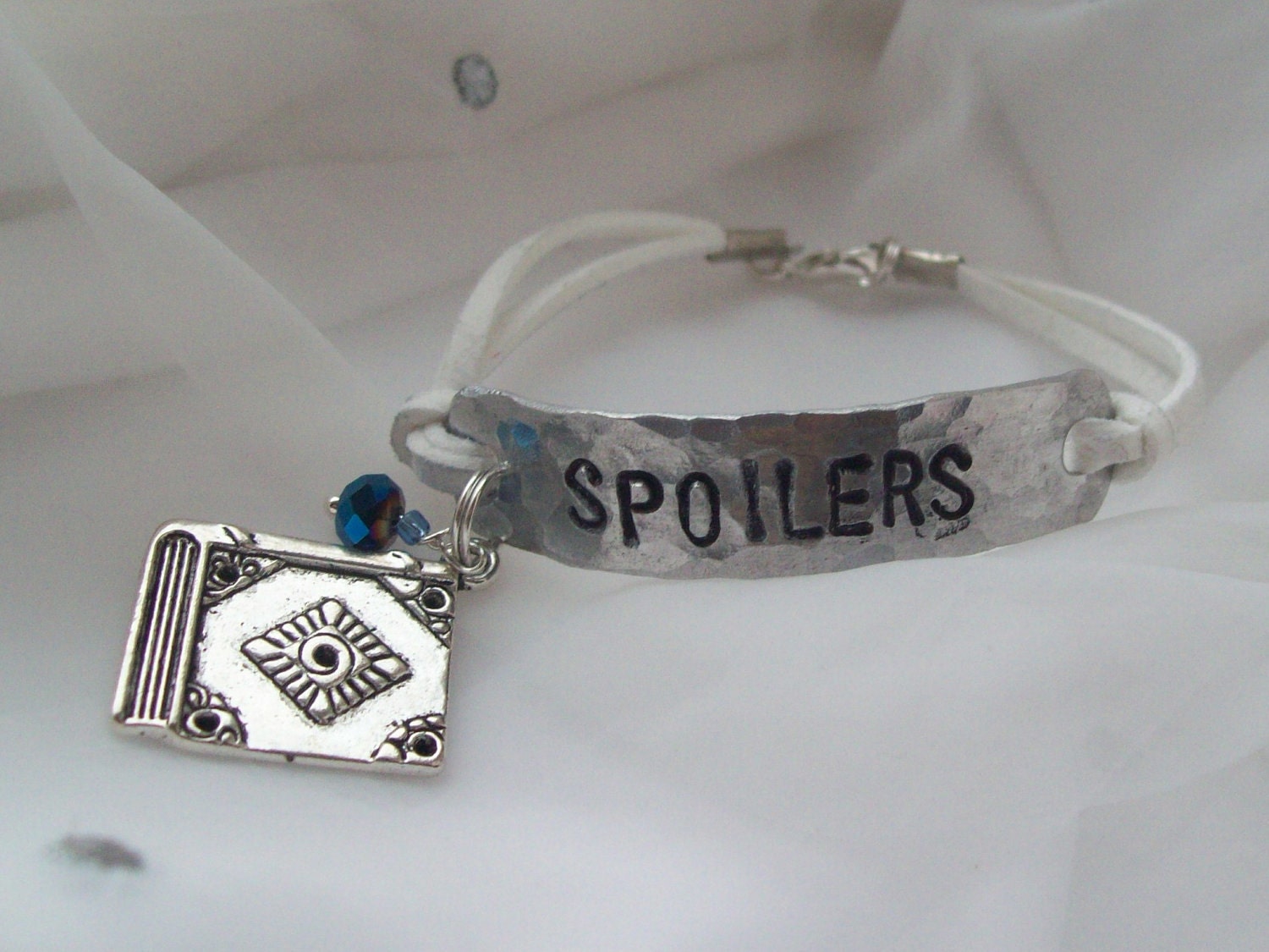 SPOILERS - hand-stamped aluminum bracelet