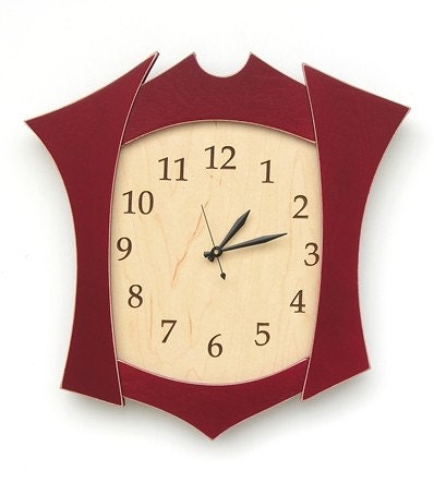Clock No.5 - Abstract, Pieced wall clock in your choice of color