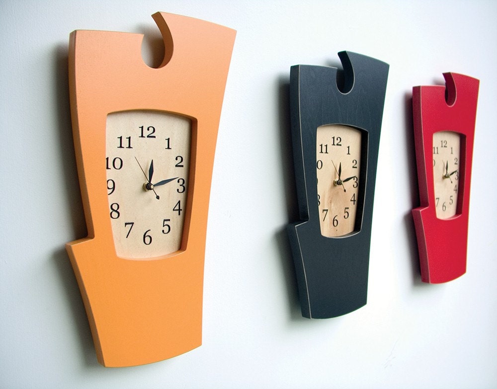 Tangerine Wall Clock - The Simon Says Clock