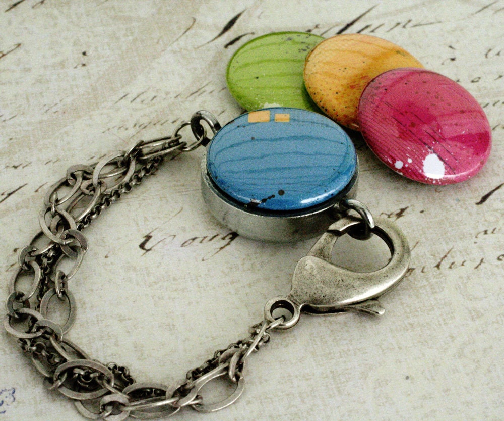 Neon Magnetic Bracelet - Mini Steel - Pink, Blue, Green, Orange - Eco Friendly by Polarity