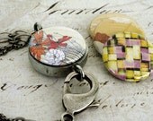 Recycled Steel Bracelet - Creamy Florals - Magnetic and Upcycled by Polarity