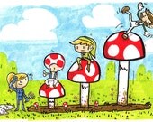 Zero Suit Samus Is An Accomplished Gardener 5x7 print - Day 5 of the 31 Days of Zero Suit Samus