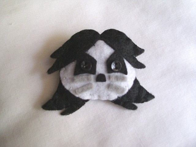 KISS rock star Peter Criss FELT FACE CUTIE pin