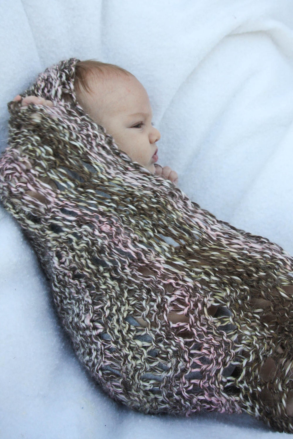 Sage and Rose Baby Knit Cocoon Pod - Photography Prop