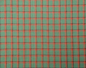 Window Pane Plaid Cotton Fabric By TheYard Green, Red and Black