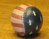 Handpainted Stars And Stripes Americana Softball