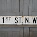 Vintage Black And White Street Sign