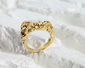 Silver Ring in Gold Plated as Wedding Band  Engagement Band (the price is for only 1 ring)