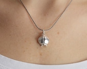 Silver Pomegranate Necklace with Silver Chain