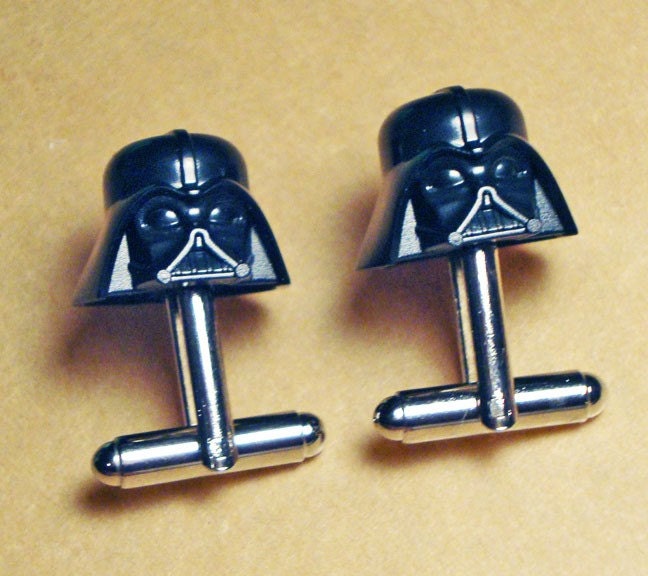 Star Wars Darth Vader silver toned cufflinks