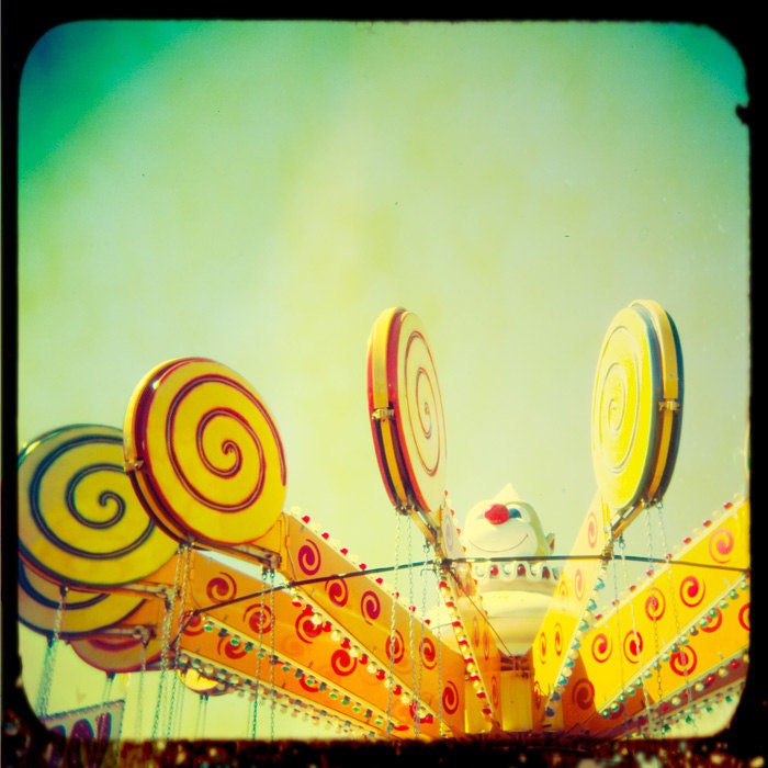 ON SALE Carnival photography nursery art nursery print circus candy cane  film photograph  wall art by bomobob Lollypop Love 20x20