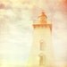 Lighthouse print nautical decor ocean photo cloud photography red PEI pastel summer photography fine art by bomobob