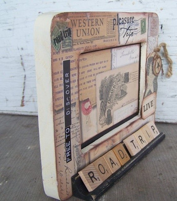 Photo Frame Vacation Handmade ROAD TRIP