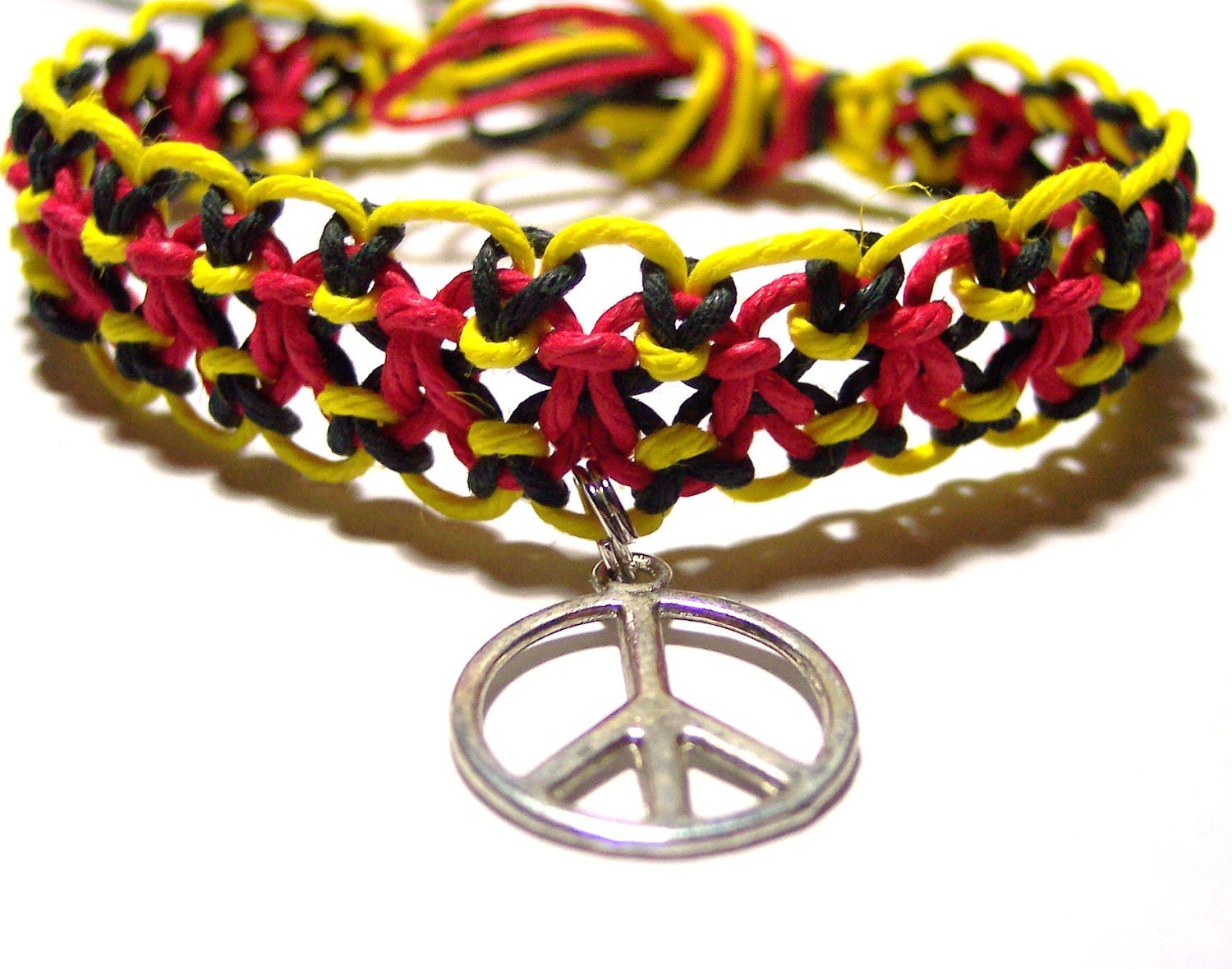 hemp bracelet hemp anklet peace sign hemp jewelry