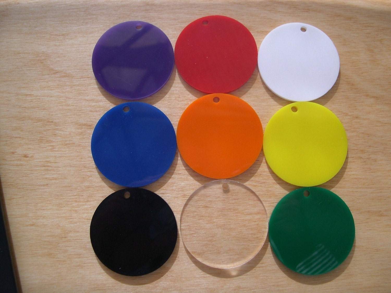 Acrylic Key Chain Blanks Circles 2 3/4 Inch 50 Keychains
